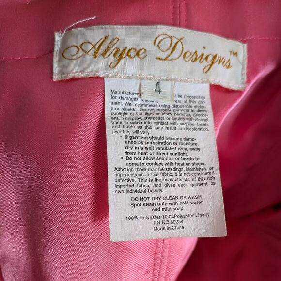 Mermaid Prom Dress Maxi Gown 4 Pink Vintage Y2K Sequin Strapless Coquette Girly - Picture 11 of 11